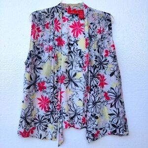 Oscar de la ranta silk blend Chiffon floral top. Size 18 W